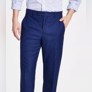 Alfani Men's Slim Fit Stretch Solid Blue Suit Dress Pants 32W X 30L